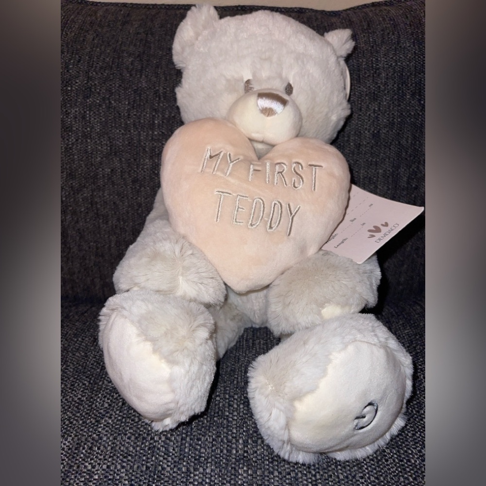 Lullaby Demdaco New Baby Plush 'My First Teddy' w/Heart Bear Plays Sound